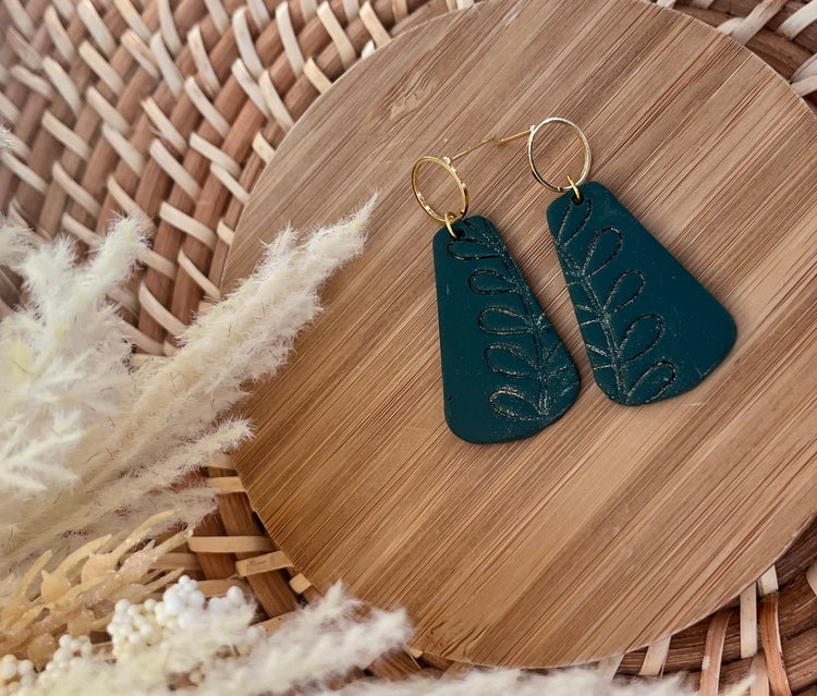 Branch Embossed Clay Dangles