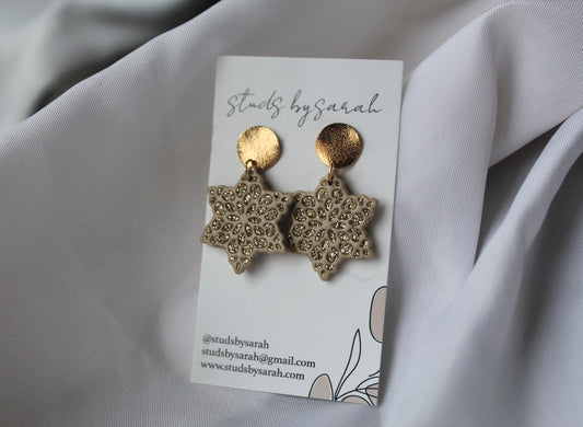 Glitter Embossed Snowflake Statememt