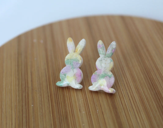 Floral Bunny Studs
