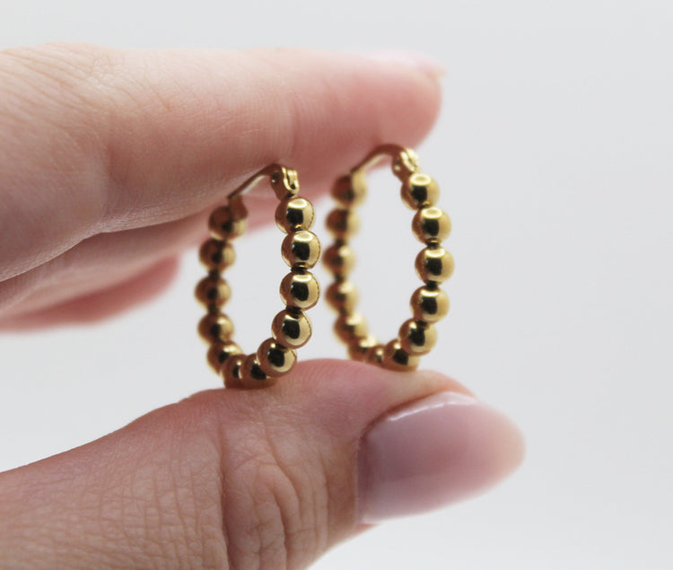 Bubble Bead Hoops