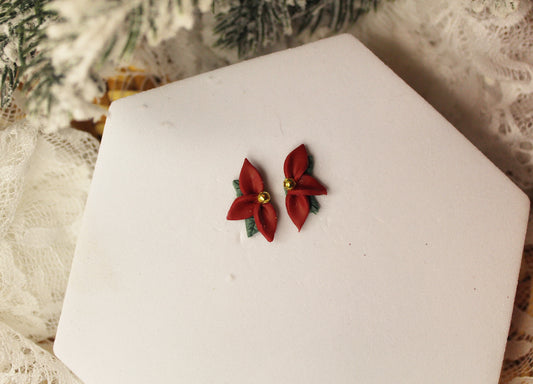 Poinsettia Studs