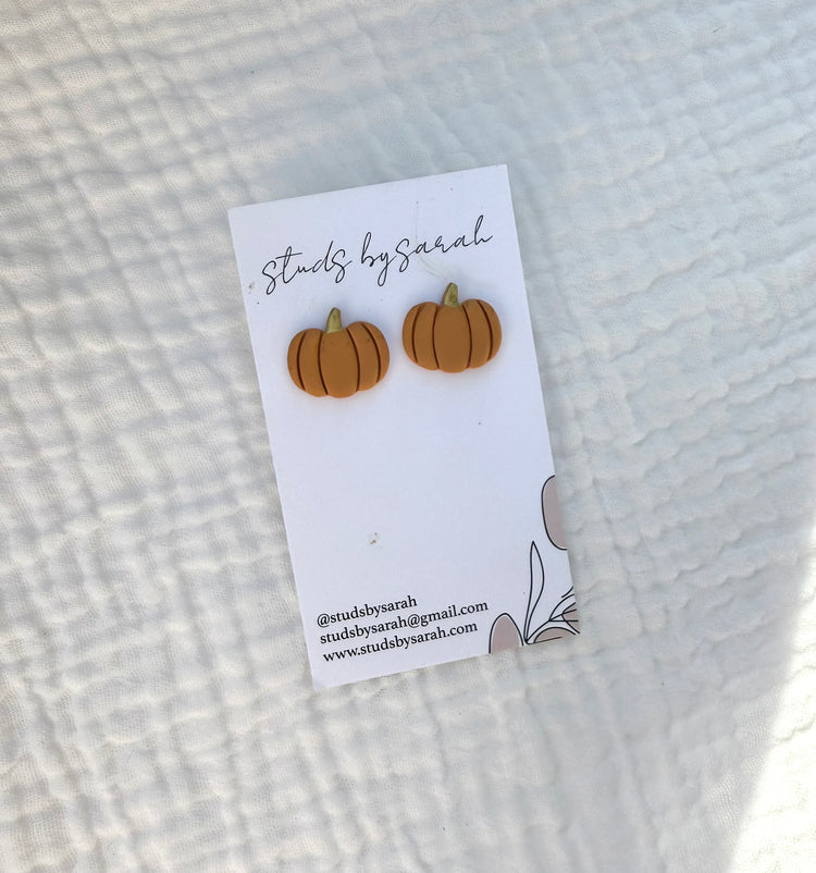 Clay Pumpkin Studs (multiple styles)
