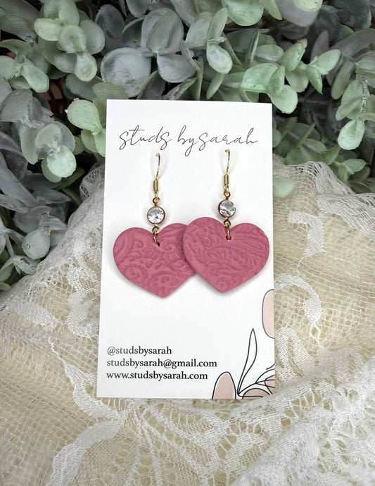 Paisley Heart Clay Drops