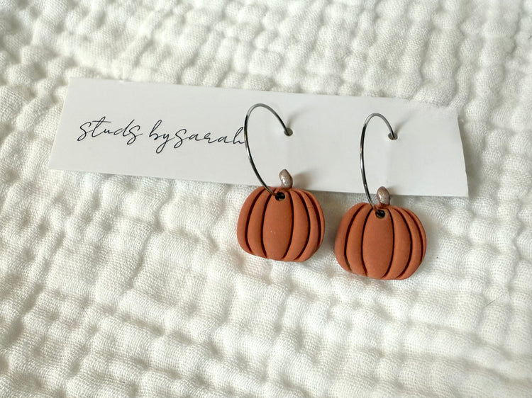 Clay Pumpkin Hoops (multiple styles)