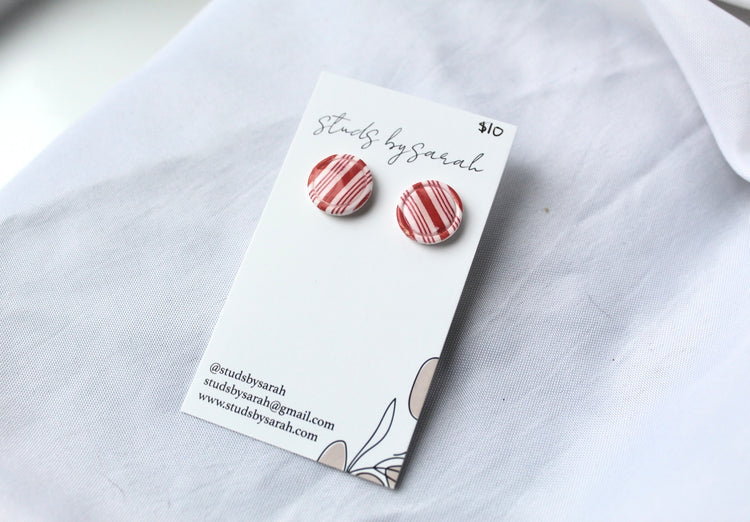 Candy Cane Lane Studs