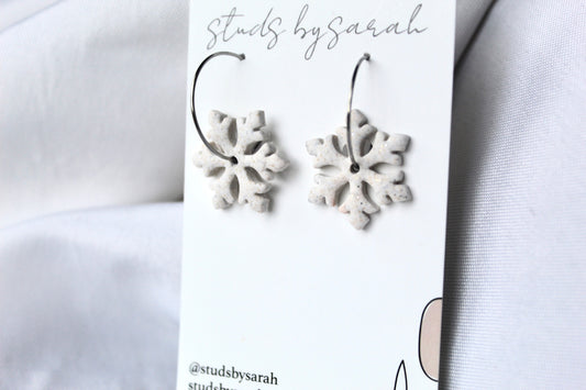 Simple Snowflake Hoops