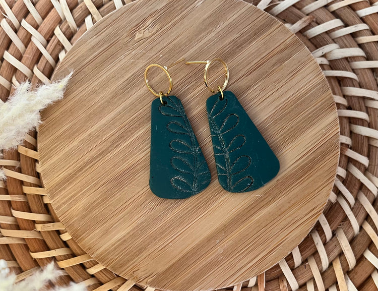 Branch Embossed Clay Dangles