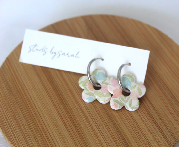 Print Flower Hoops