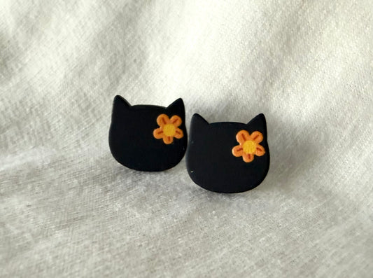 Black Cat Studs