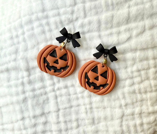 Bow Top Jack O Lantern