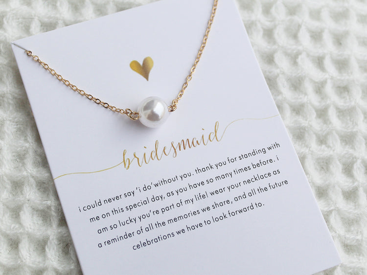 Faux Pearl Bridesmaid Necklace