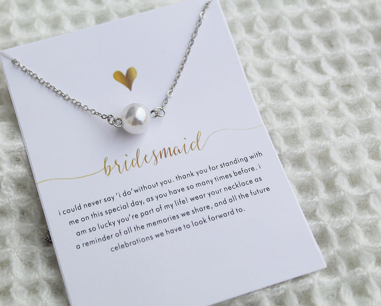 Faux Pearl Bridesmaid Necklace