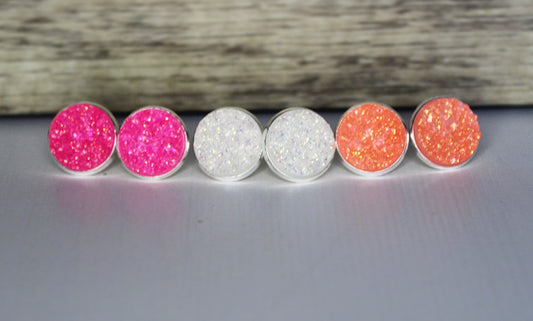 Chunky Druzy Glitter - Bright & White