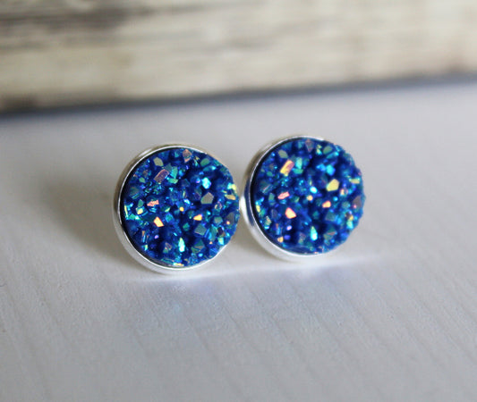 Chunky Druzy w/Glitter Flecks - Matte Dark Blue