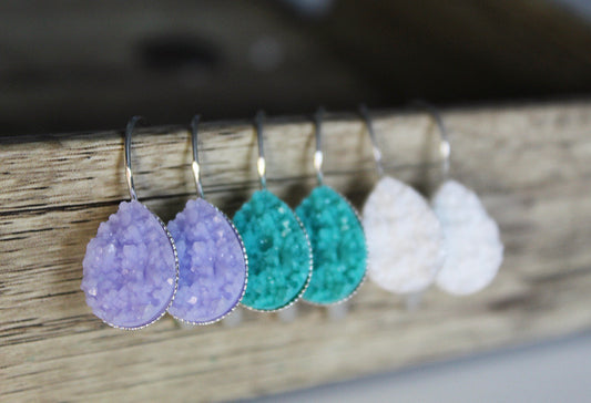 Druzy Matte Teardrops