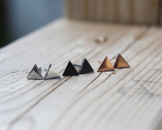 Dainty Triangle Studs