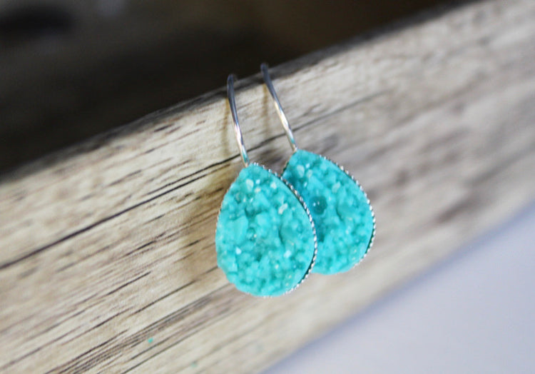 Druzy Matte Teardrops