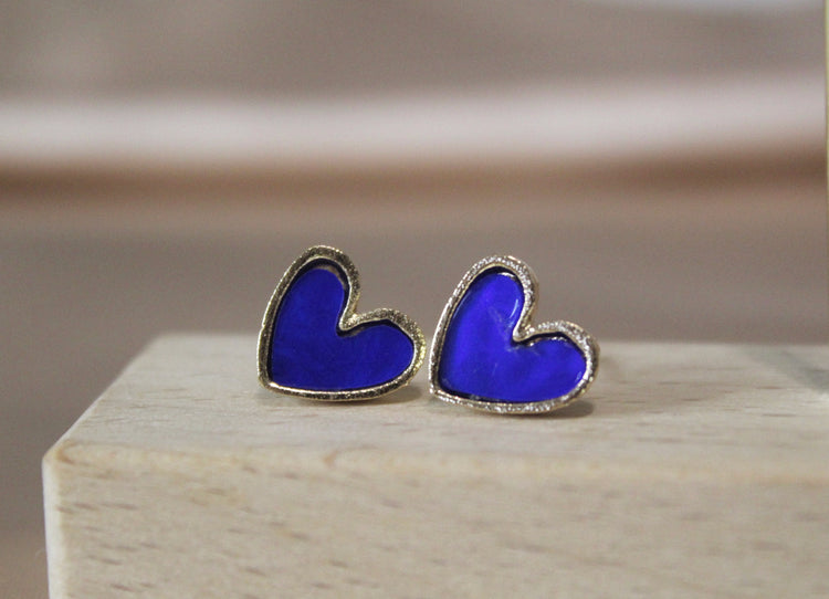 Trimmed Heart Studs