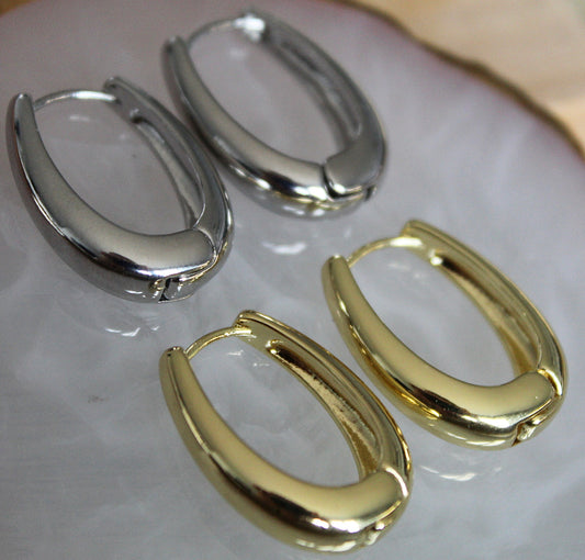 Chunky Oval Hoops