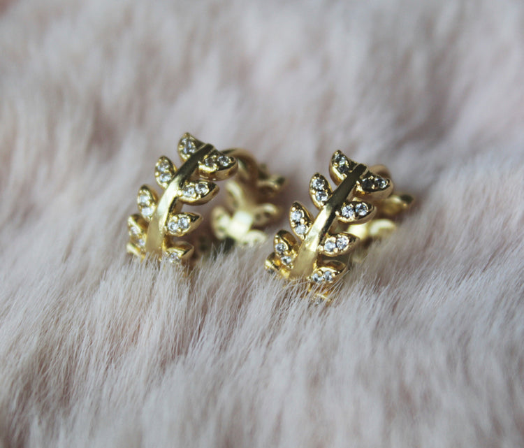 Leafy Cuff Style Earrings