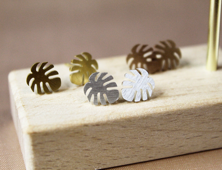 Monstera Studs