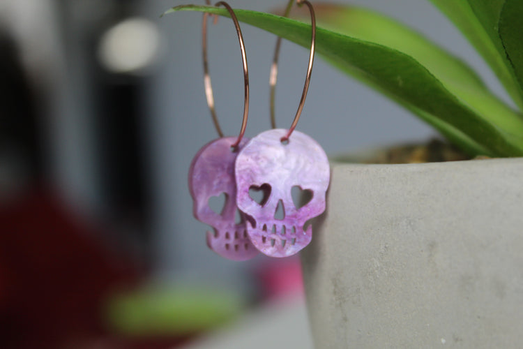 Acrylic Skull Hoops