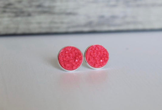 Chunky Druzy - Matte Coral