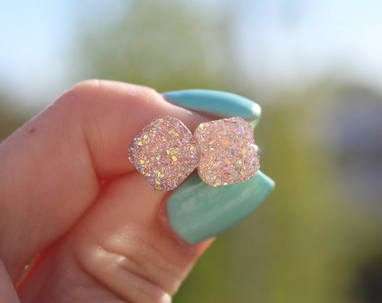 10mm Druzy Blush Squares