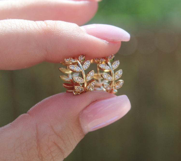 Leafy Cuff Style Earrings