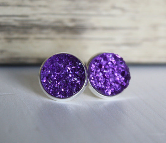 Chunky Druzy - Glazed Purple