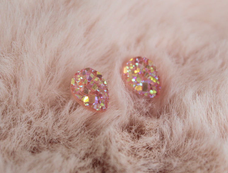 Mini Druzy Teardrops