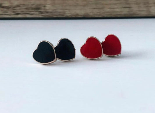 Matte Hearts with Gold Trim