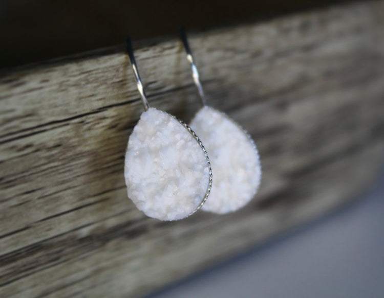 Druzy Matte Teardrops