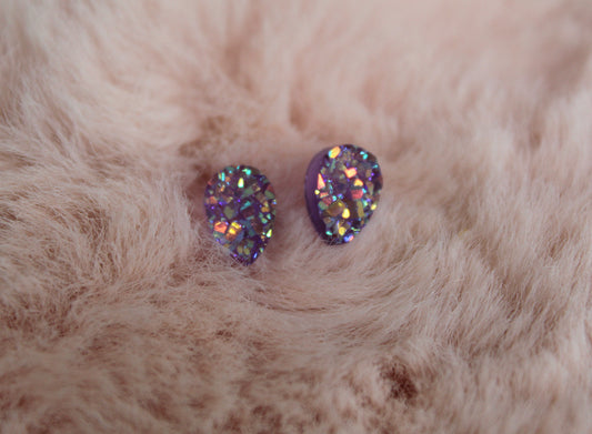 Mini Druzy Teardrops