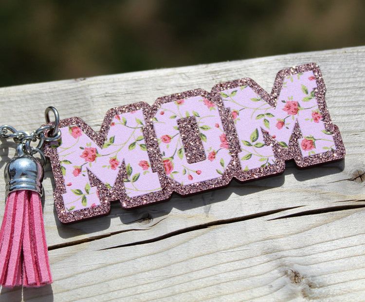 Floral Mom Keychain