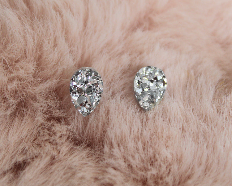 Mini Druzy Teardrops