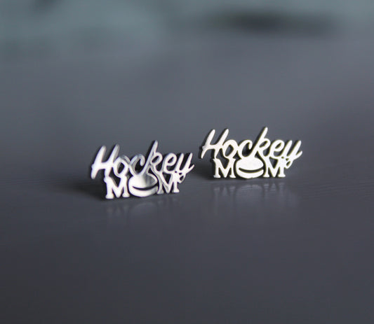 Stainless Steel Hockey Mom Studs