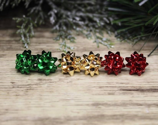 Christmas Bow Studs