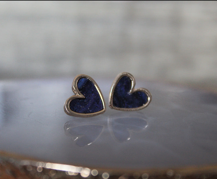 Trimmed Heart Studs