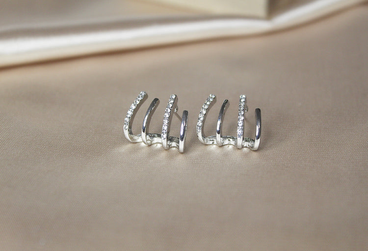 Rhinestone Cuff Earrings